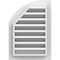 Ekena Millwork Quarter Round Top Right Functional, PVC Gable Vent w/ 1" x 4" Flat Trim Frame, 08"W x 18"H GVPQR08X1801FUN - alternate 4